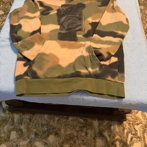 adidas Kids Camo Hoodie - Olive, Tan & Brown